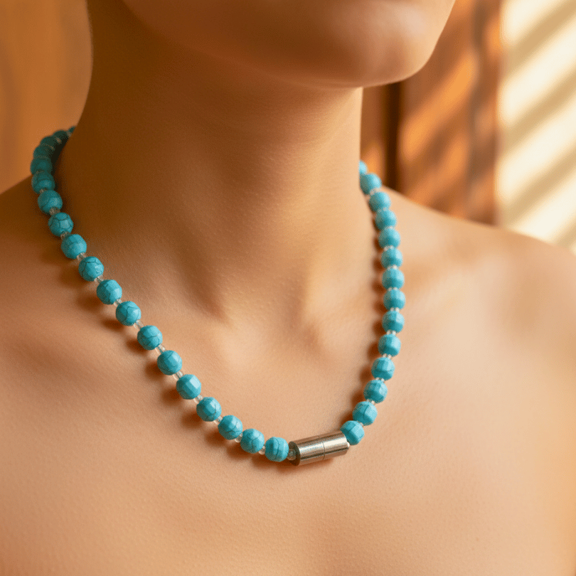 Blue Howlite Mala for Calm Mind, Meditation & Clear Communication