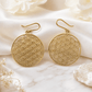 Flower of Life Brass Earrings for Manifestation, Spiritual Growth & Positive Energy