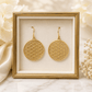 Flower of Life Brass Earrings for Manifestation, Spiritual Growth & Positive Energy