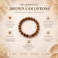 Natural Brown Goldstone Bracelet For Attaining Goals (10mm)