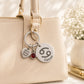 The Cancer Keychain Zodiac Strength Charm with Red Stone