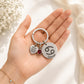 The Cancer Keychain Zodiac Strength Charm with Red Stone