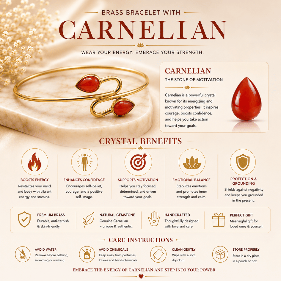 authentic carnelian bracelet for positive empowerment