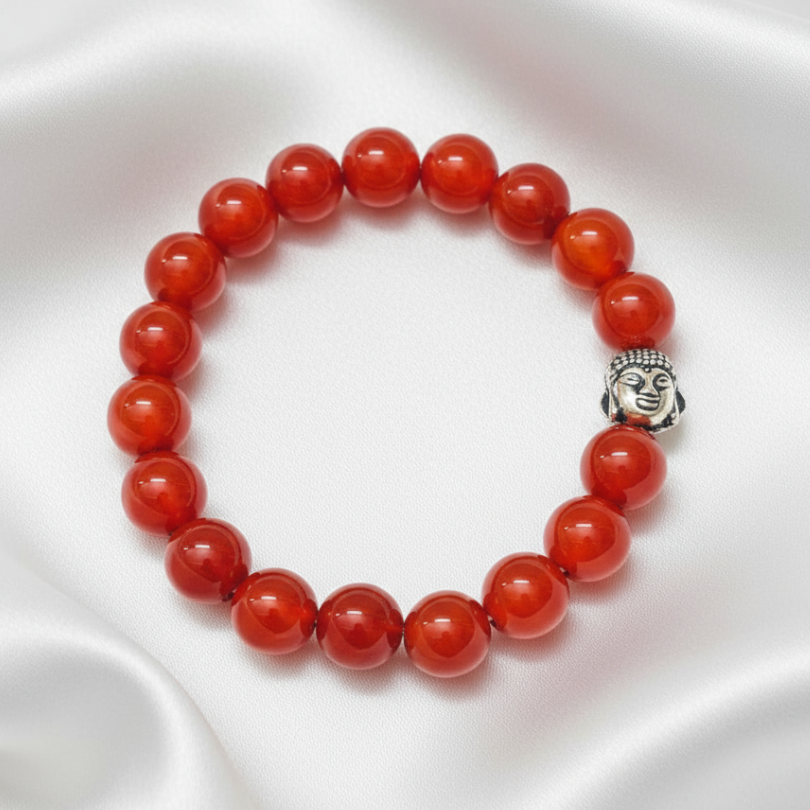 Carnelian Bracelet For Self Esteem-(10mm)