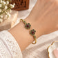 Handcrafted Brass Cuff Bracelet with Carnelian Stone For Confidence & Creative Power