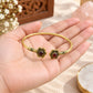 Handcrafted Brass Cuff Bracelet with Carnelian Stone For Confidence & Creative Power