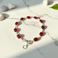 Healing Carnelian crystal bracelet for vitality and determination