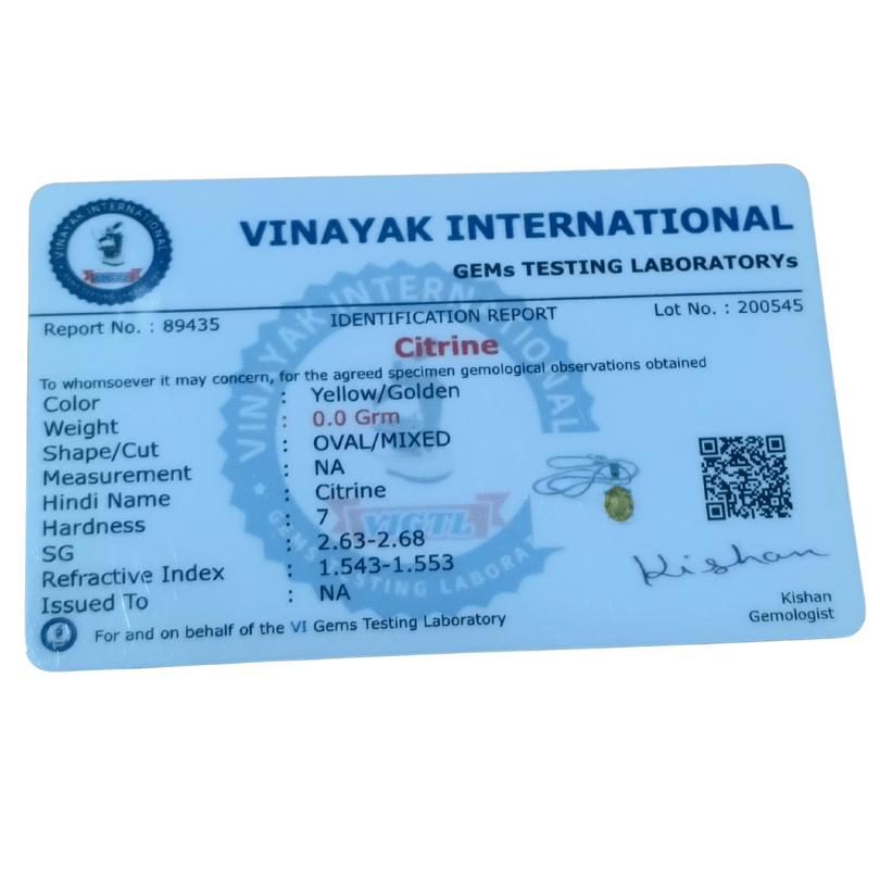 Citrine Diamond Cut Pendant To Invite Prosperity(Certified)