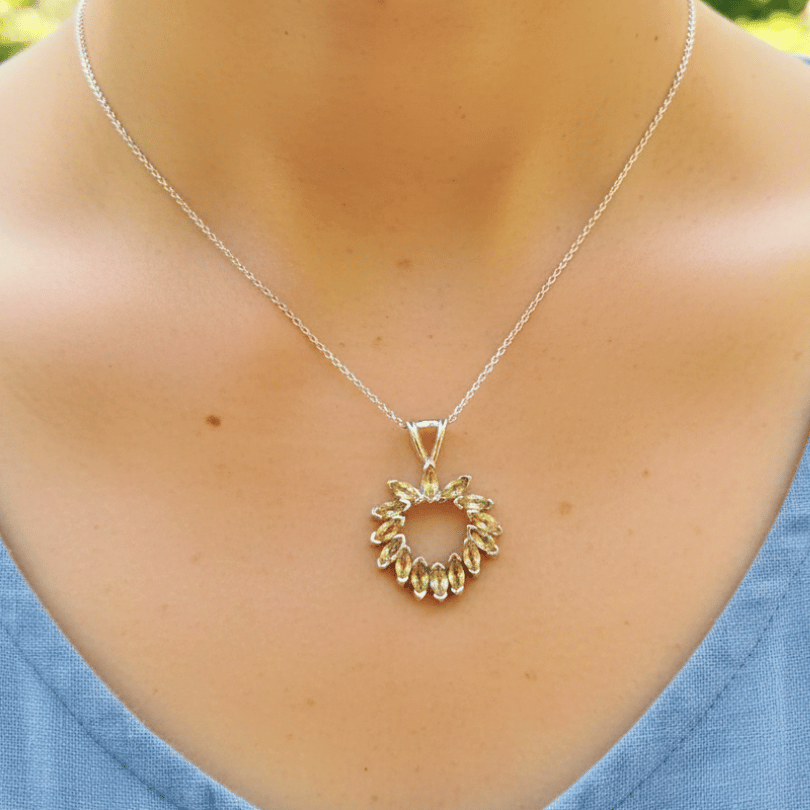 Healing Citrine pendant for joy, confidence, and good luck