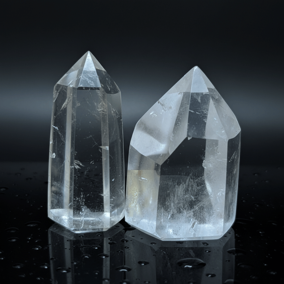 मानसिक स्पष्टता के लिए क्लियर क्वार्ट्ज़ डुओ पेंसिल