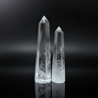 Healing Clear Quartz pencil for spiritual growth and positivity