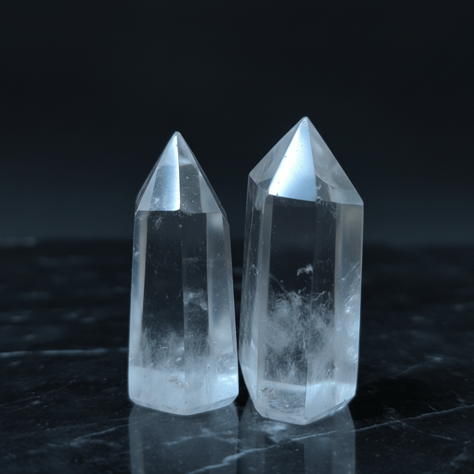 मानसिक स्पष्टता के लिए क्लियर क्वार्ट्ज़ डुओ पेंसिल