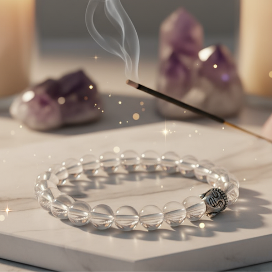 Clear Quartz Bracelet  as Master Healer (8mm)