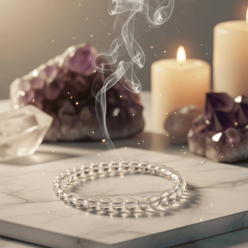 authentic clear quartz bracelet for spiritual clarity
