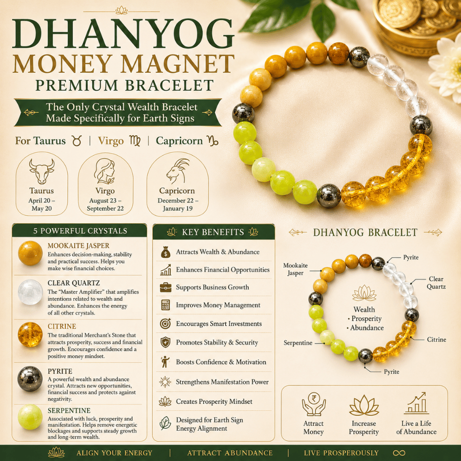 Dhanyog Money Magnet Premium Bracelet For Taurus, Virgo & Capricorn
