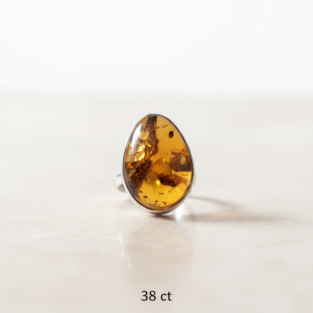 Amber 925 Sterling Silver Ring Heritage Luxury • Eternal Warmth • Handcrafted Elegance