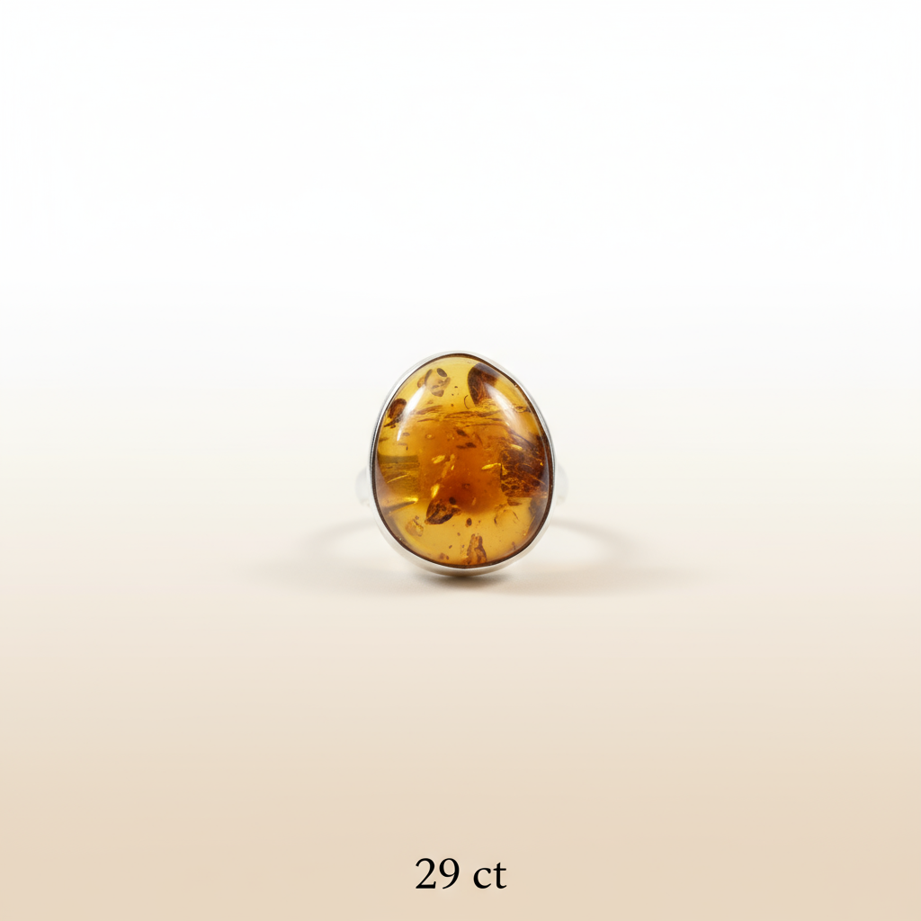 Amber 925 Sterling Silver Ring Heritage Luxury • Eternal Warmth • Handcrafted Elegance