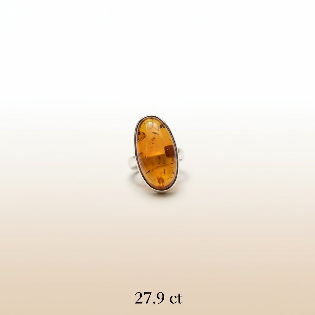 Amber 925 Sterling Silver Ring Heritage Luxury • Eternal Warmth • Handcrafted Elegance