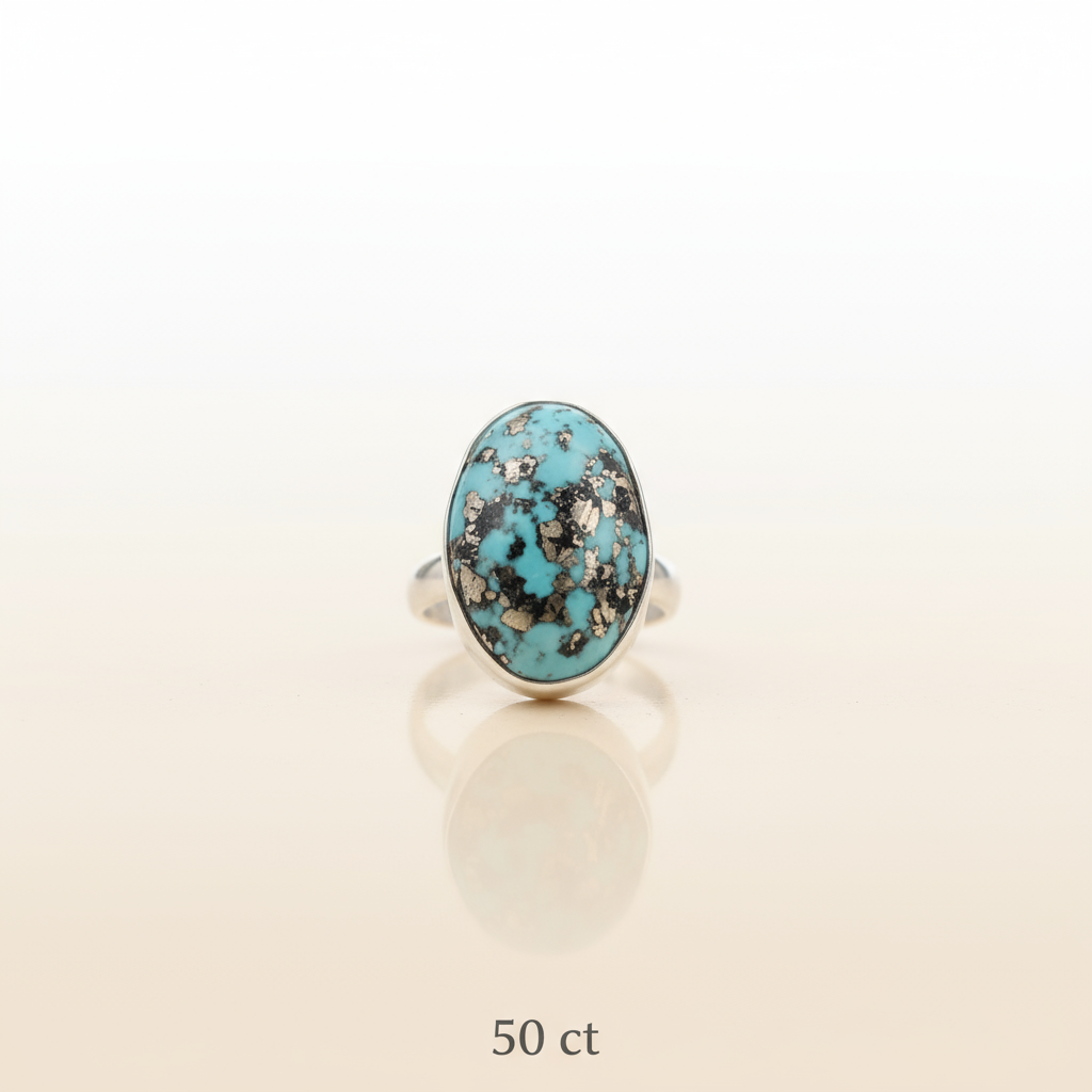 Turquoise 925 Sterling Silver Ring For Name, Fame & Success