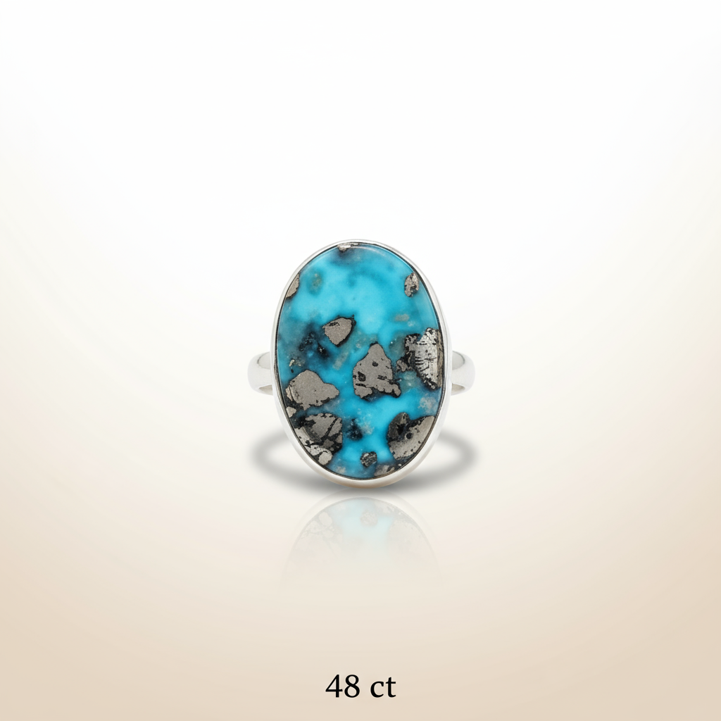Turquoise 925 Sterling Silver Ring For Name, Fame & Success