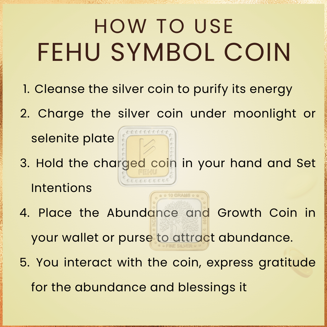 Instructions on how to use FEHU symbol coins with images of the coins.