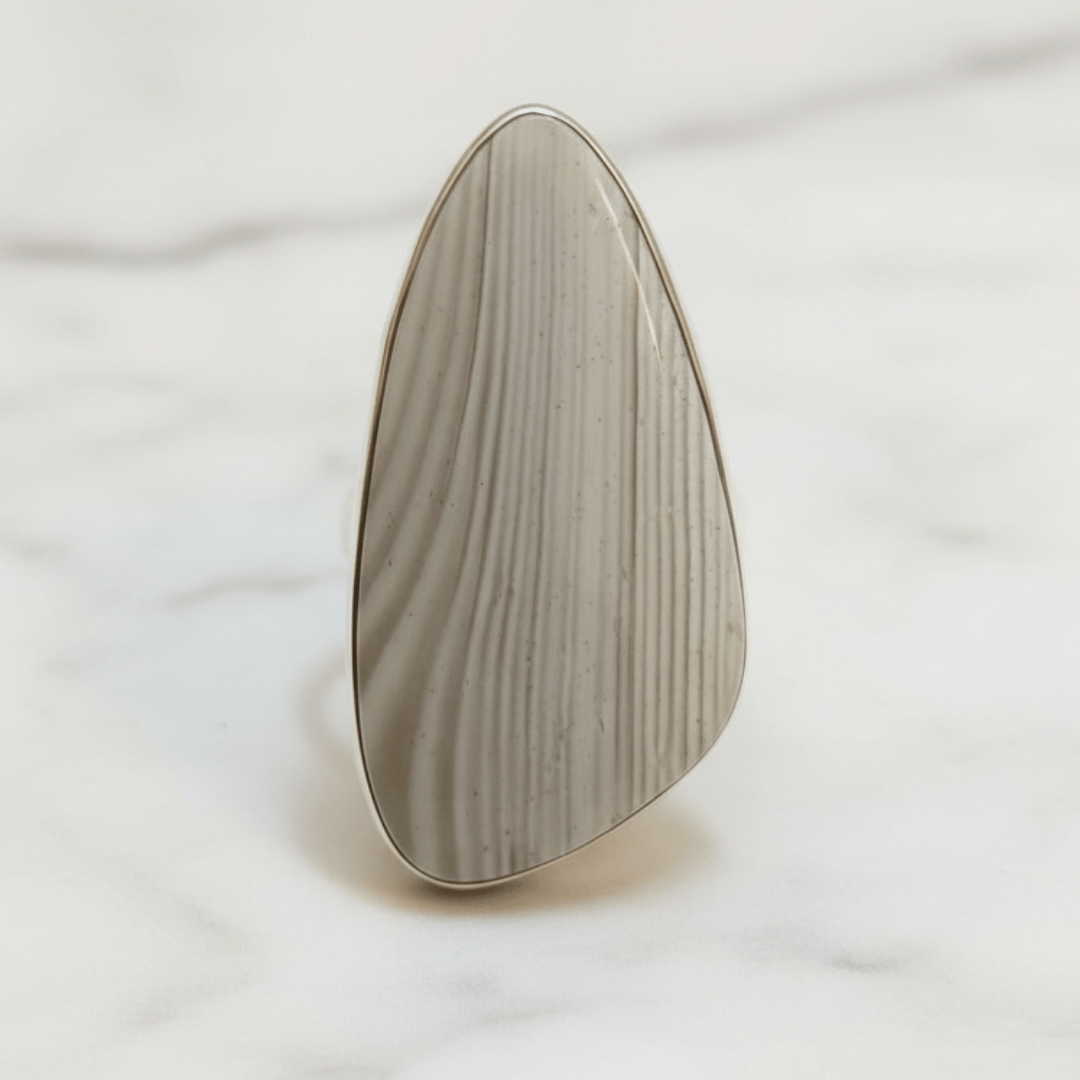 natural flint stone ring for stability energy
