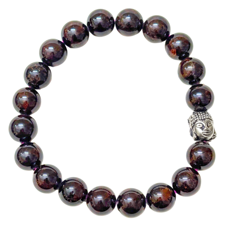 Authentic Garnet gemstone bracelet for grounding and positivity