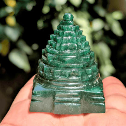 Green Aventurine Shree Yantra – For Abundance, Harmony & Divine Alignment