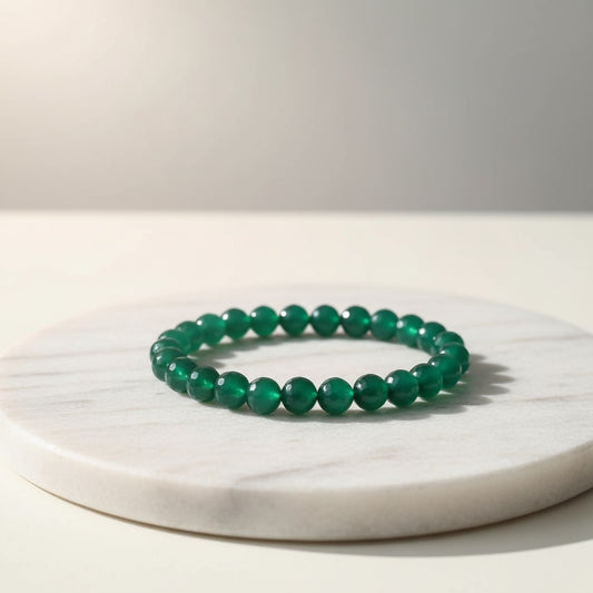 Green Onyx bracelet for strength and protection