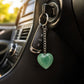 Green Aventurine Heart Keychain | Luck, Prosperity & Emotional Healing