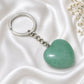 Green Aventurine Heart Keychain | Luck, Prosperity & Emotional Healing
