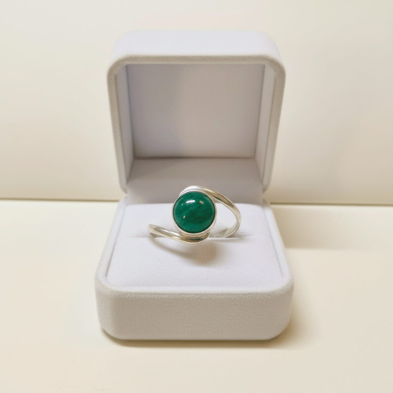 Healing Green Aventurine crystal ring