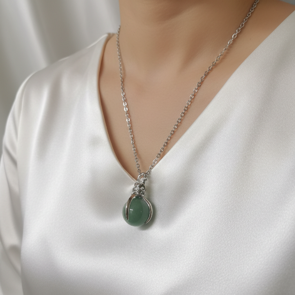 Natural Green Jade pendant for healing and prosperity
