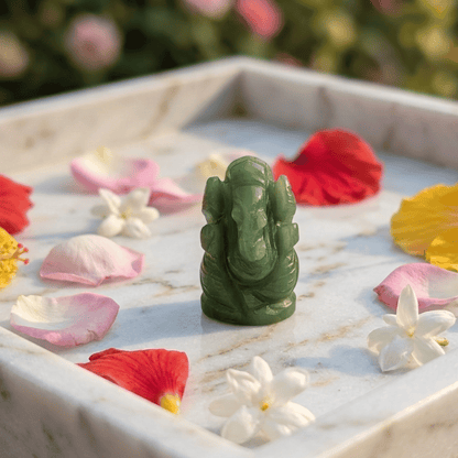 green aventurine gemstone ganesha for positive growth