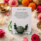 Natural Green Jade Crystal Rakhi for Abundance, Luck & Prosperity