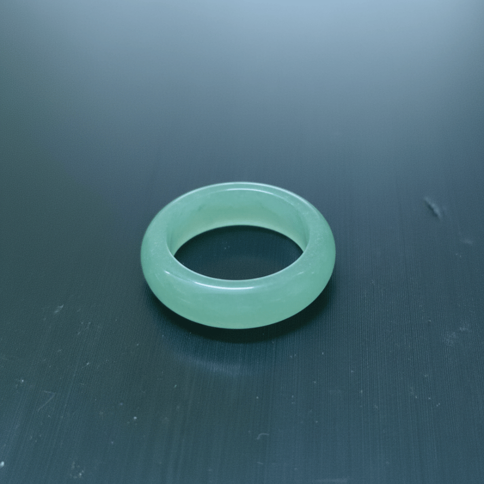 Natural Green Jade Crystal Ring – Good Luck, Prosperity, Healing & Emotional Balance