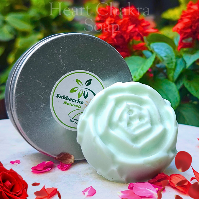 Heart chakra soap for love and emotional healing