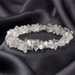Crystal bracelet on a dark fabric background