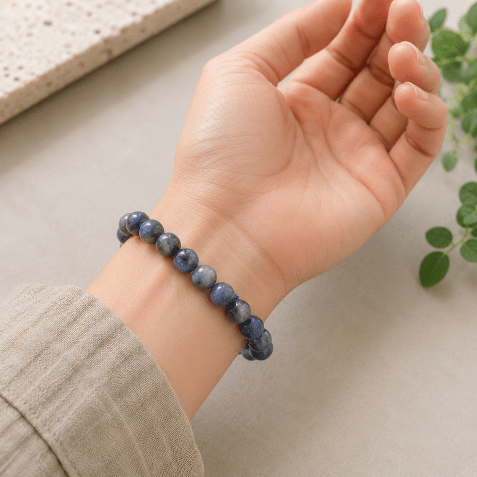 Natural Healing Iolite Bracelet for Intuition, Inner Vision & Spiritual Growth