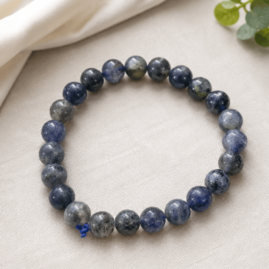 Natural Healing Iolite Bracelet for Intuition, Inner Vision & Spiritual Growth