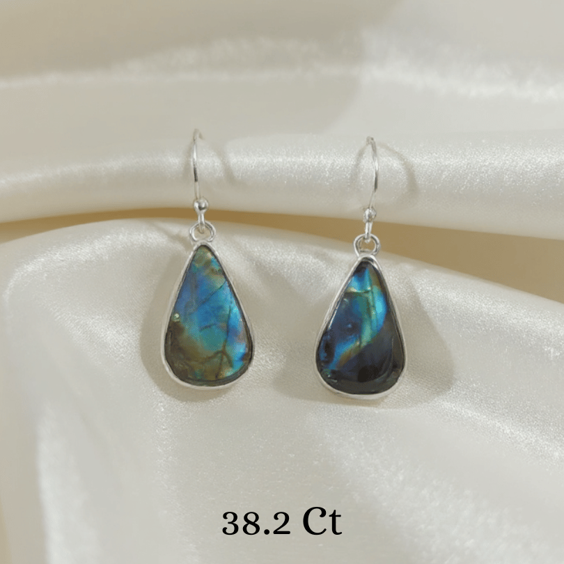 Labradorite 925 Sterling Silver Earrings Set – Intuition • Protection • Inner Strength