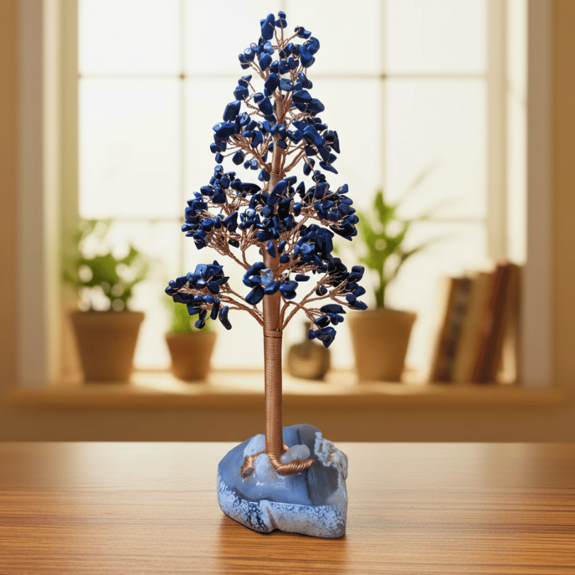 lapis lazuli crystal tree with natural base