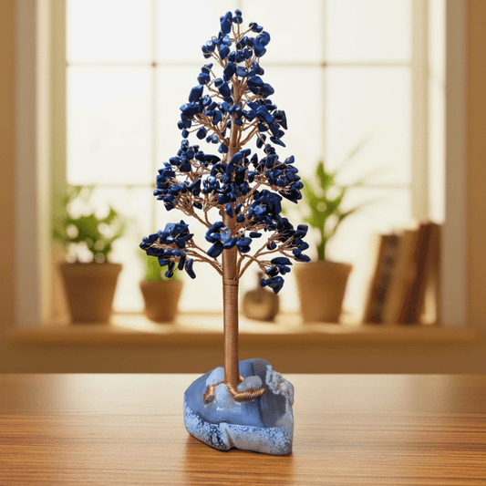 lapis lazuli crystal tree with natural base