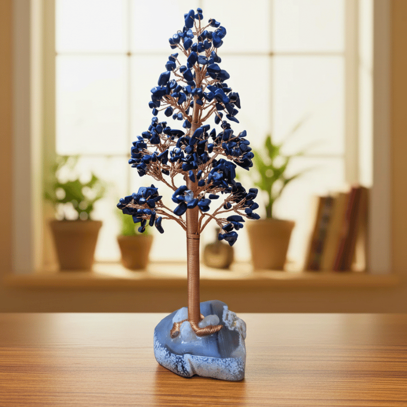 lapis lazuli crystal tree with natural base