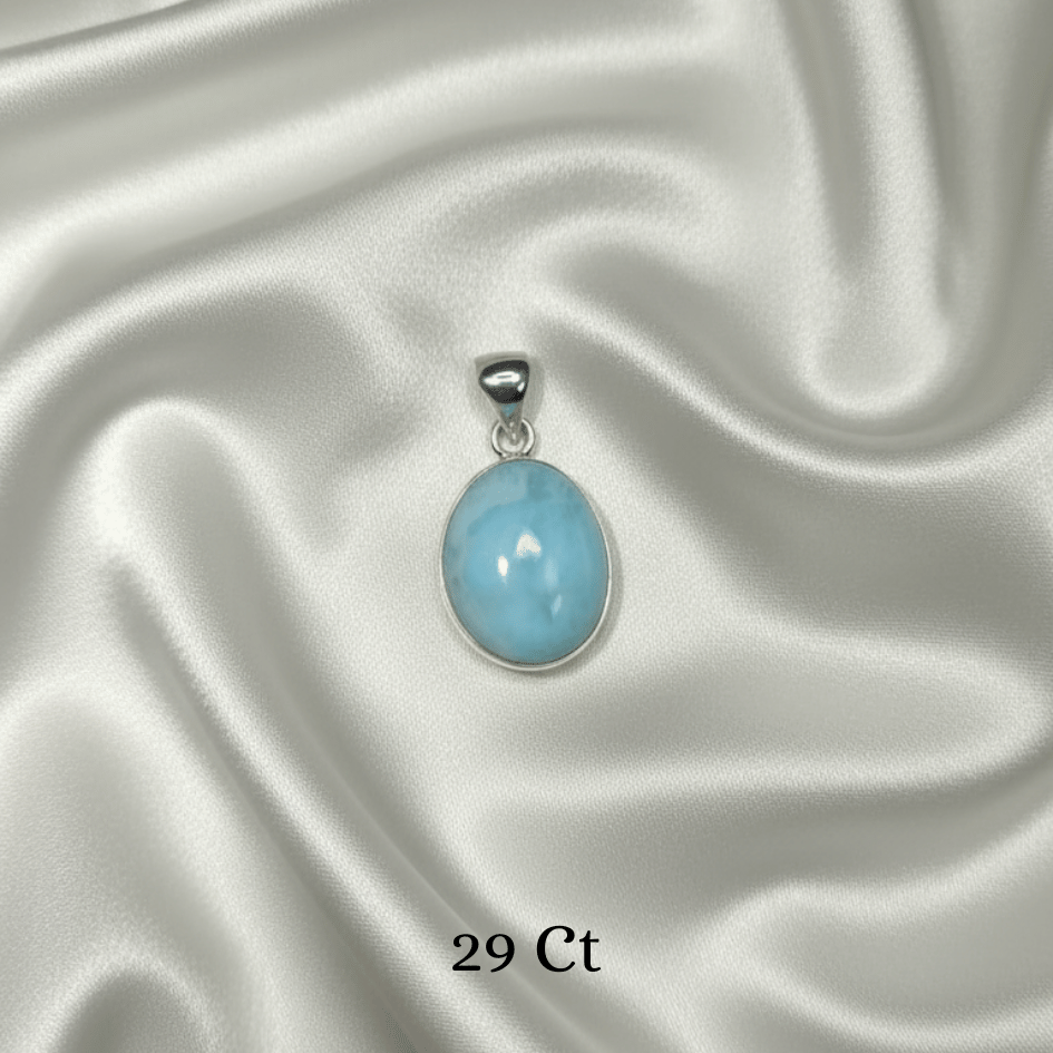 Healing Larimar pendant for clarity, peace, and harmony