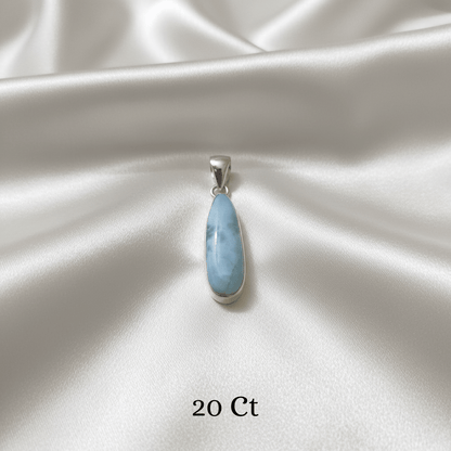 Healing Larimar pendant for clarity, peace, and harmony