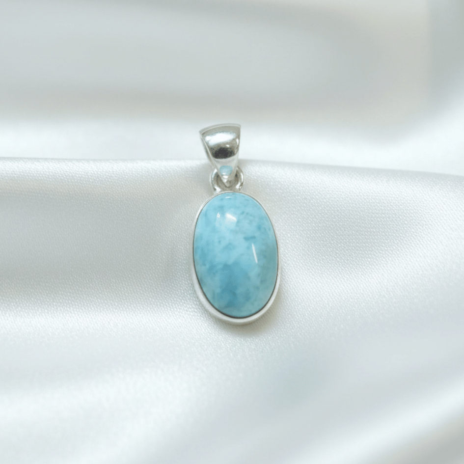 925 स्टर्लिंग सिल्वर में प्रीमियम लारिमार पेंडेंट - AAA गुणवत्ता • दुर्लभ सौंदर्य