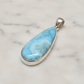 Premium Larimar Pendant in 925 Sterling Silver – AAA Quality • Rare Beauty