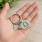 The Libra Keychain Zodiac Luck Charm with Pink Stone