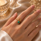 Natural Malachite Ring in Brass For Transformation, Protection & Emotional Balance